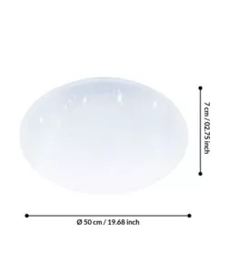 PLAFONIERA LED DA INTERNO EGLO "POGLIOLA-S" BIANCO EFFETTO STELLATO 4000K 50CM