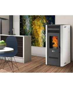STUFA A PELLET VENTILATA CARIS "MAYLEA" CON HEALTHSYSTEM BIANCO 7,1 KW