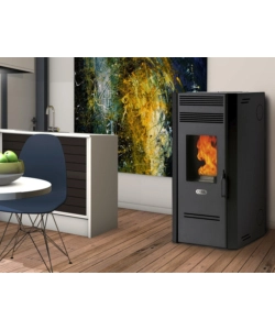 STUFA A PELLET VENTILATA CARIS "MAYLEA" CON HEALTHSYSTEM NERO 7,1 KW