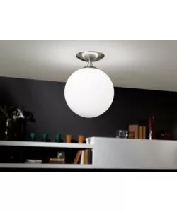 PLAFONIERA "RONDO" VETRO OPALE, Ø 25 CM
