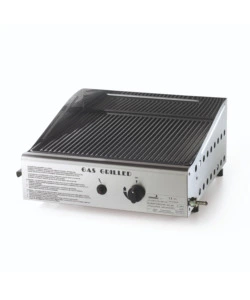 BARBECUE A GAS OMPAGRILL CON PLANCHA SINGOLA RIGATA 1 BRUCIATORE 40X43 CM