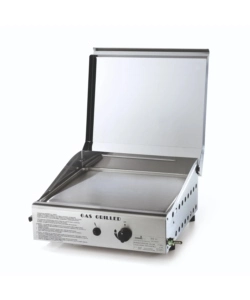 BARBECUE A GAS OMPAGRILL CON PLANCHA SINGOLA E COPERCHIO 1 BRUCIATORE 44X44X24 CM