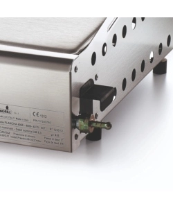 BARBECUE A GAS OMPAGRILL CON PLANCHA SINGOLA E COPERCHIO 1 BRUCIATORE 44X44X24 CM