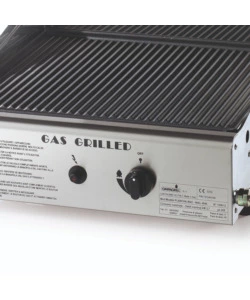 BARBECUE A GAS OMPAGRILL CON PLANCHA DOPPIA E COPERCHIO 2 BRUCIATORI