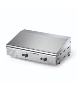 BARBECUE A GAS OMPAGRILL CON PLANCHA DOPPIA E COPERCHIO 2 BRUCIATORI 71,5X44X24 CM