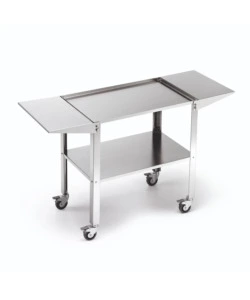 CARRELLO PER PLANCHA IN ACCIAIO INOX GRANDE, 128,5X46X76 CM - OMPAGRILL