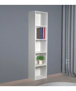 LIBRERIA 4 RIPIANI "READY 2" ROVERE BIANCO 40X29X172 CM