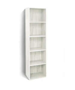 LIBRERIA 4 RIPIANI "READY 2" ROVERE BIANCO 40X29X172 CM