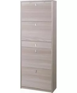 SCARPIERA OLMO CON 4 ANTE E 1 CASSETTO, 63X29X164 CM