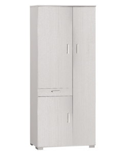 MOBILE 3 ANTE E 1 CASSETTO BIANCO  FIAMMATO, 76,8X34,3X179 CM