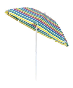 OMBRELLONE DA SPIAGGIA GIREVOLE ROTONDO EUROGARDEN IN POLIESTERE FANTASIE ASSORTITE 180X180 CM