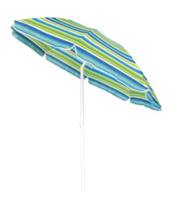 OMBRELLONE DA SPIAGGIA GIREVOLE ROTONDO EUROGARDEN IN POLIESTERE FANTASIE ASSORTITE 180X180 CM