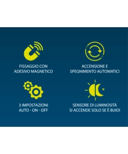 STICKY LIGHT LUCE 10 LED CON SENSORE DI MOVIMENTO