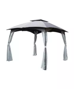 GAZEBO BERLINO 3X3 DOPPIO TETTO GRIGIO