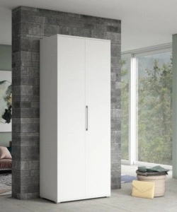 ARMADIO MULTIUSO 2 ANTE BIANCO 80X52X207 CM