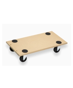 CARRELLO A PIANALE IN MDF, RUOTE IN POLIAMMIDE