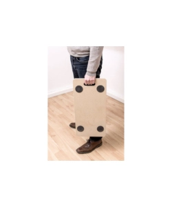 CARRELLO A PIANALE IN MDF, RUOTE IN PLASTICA