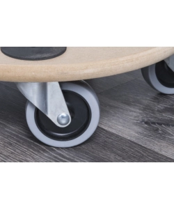 CARRELLO A PIANALE IN MDF, RUOTE IN PLASTICA