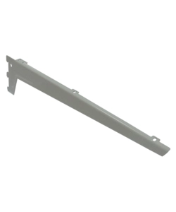 REGGIMENSOLE A 3 GANCI ANGOLATE CON CLIP - 48 CM. - ALLUMINIO BIANCO