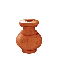 PIEDINO IN LEGNO SERIE "DEKOR" - Ø 53 - H.60 MM. - CILIEGIO