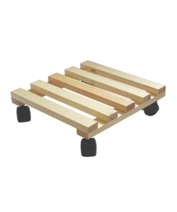 PORTAVASO IN LEGNO RUOTE PIROETTANTI