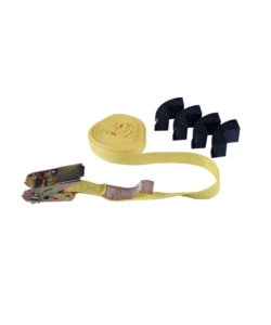 CINGHIA DI ANCORAGGIO 245 KG. 25 MM. X 5 MT. CON TENDITORE E 4 PARA BORDI RICURVI