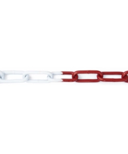 CATENA GENOVESE MAGLIA LUNGA SALDATA Ø 5 MM. IN ACCIAIO BIANCO/ROSSO 30 MT.
