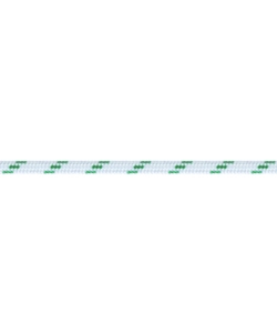 CORDA IN POLIESTERE Ø 8 MM. BIANCO CON SEGNALINO VERDE 80 MT.