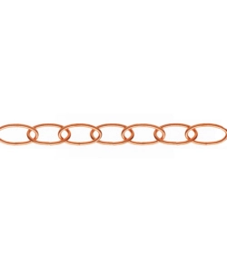 CATENA ORNAMENTALE OVALE Ø 2,8 MM. IN ACCIAIO RAMATO 15 MT.