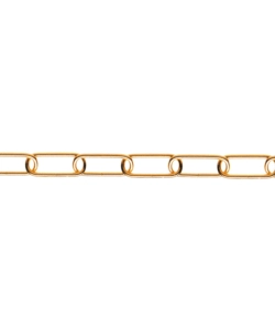 CATENA ORNAMENTALE MAGLIA LUNGA Ø 2,8 MM. IN ACCIAIO OTTONATO 15 MT.