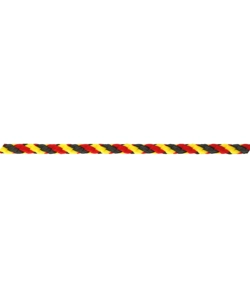 CORDA IN POLIPROPILENE Ø 6 MM. NERO-ROSSO-GIALLO 60 MT.