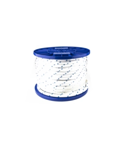 CORDA IN POLIESTERE  Ø 12 MM. BIANCO/BLU 40 MT.
