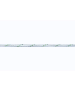 CORDA IN POLIESTERE Ø 5 MM. BIANCO CON SEGNALINO VERDE 80 MT.
