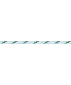 CORDA IN POLIESTERE Ø 6 MM. BIANCO CON SEGNALINO VERDE 120 MT.