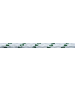 CORDA IN POLIESTERE Ø 10 MM. BIANCO CON SEGNALINO VERDE 50 MT.