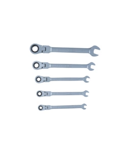 SET CHIAVI COMBINATE A CRICCHETTO TESTA SNODATA 5 PZ.