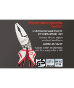 PINZA UNIVERSALE ERGONOMICA 3K EVO PLUS 190 MM.