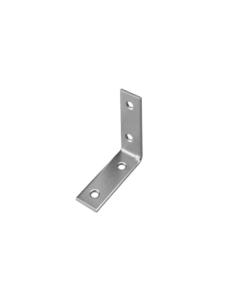 LASTRINA AD ANGOLO ACCIAIO INOX A2 - 100 X 100 X 20 SPESSORE 2 MM.