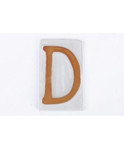 LETTERA CIVICO "D" IN TERRACOTTA