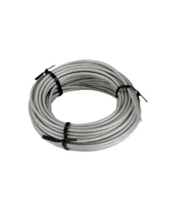FUNE IN FERRO ZINCATO PLASTIFICATO, ANIMA IN  FIBRA TESSILE Ø 3 - 4 MM. 15 MT.