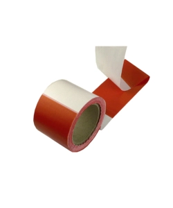 NASTRO SEGNALETICO BIANCO/ROSSO 80 MM. X 50 MT.