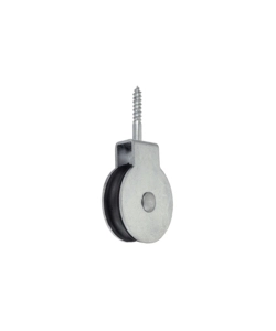 CARRUCOLA AD 1 GOLA CON VITE Ø 50 MM. PER FUNI 6 MM.