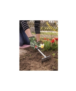 RASTRELLINO ZINCATO CON MANICO BIMATERIALE ERGONOMICO TPR