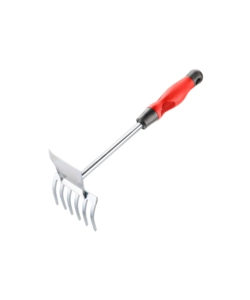 RASTRELLINO ZINCATO CON MANICO BIMATERIALE ERGONOMICO TPR