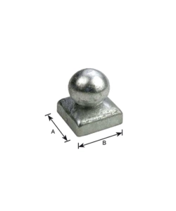 COPERTURA PER PALI A SFERA 90 X 90 MM.