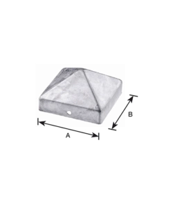 COPERTURA PER PALI A PIRAMIDE 70 X 70 MM.