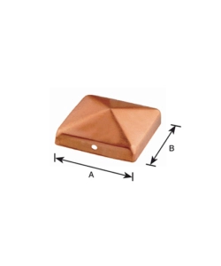 COPERTURA PER PALI A PIRAMIDE 70 X 70 MM.