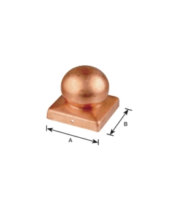 COPERTURA PER PALI A SFERA 90 X 90 MM.