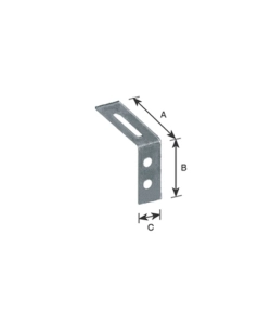 PIASTRA AD ANGOLO, REGOLABILE 80 X  20 X 65 MM.