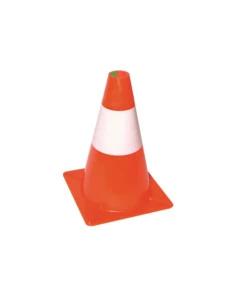 CONO SEGNALETICO - BIANCO/ROSSO - H. 50 CM.